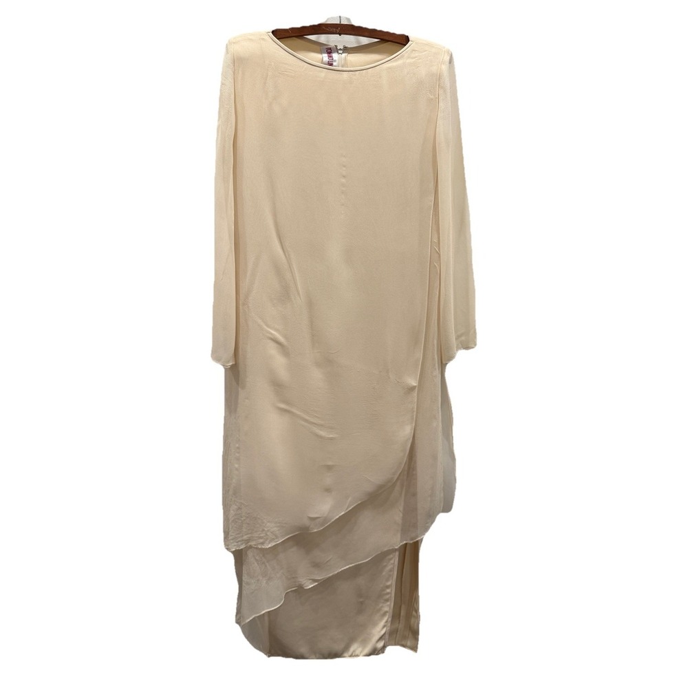 Tom & Linda Platt Column Dress Petite S Asymmetric Organza Wedding Whimsy Fairy